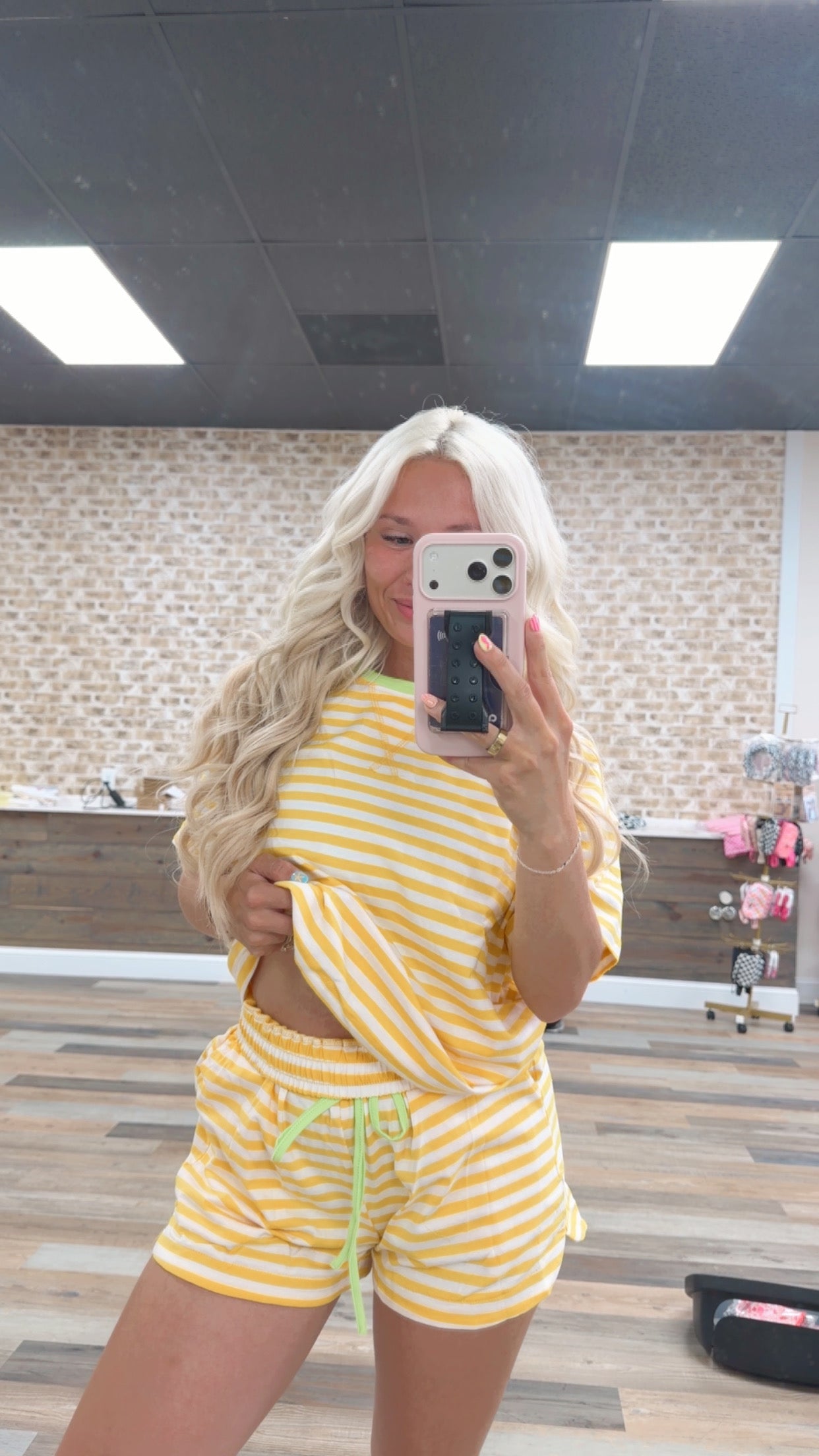 lemon + lime striped set