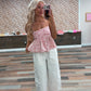 White Wide Pants