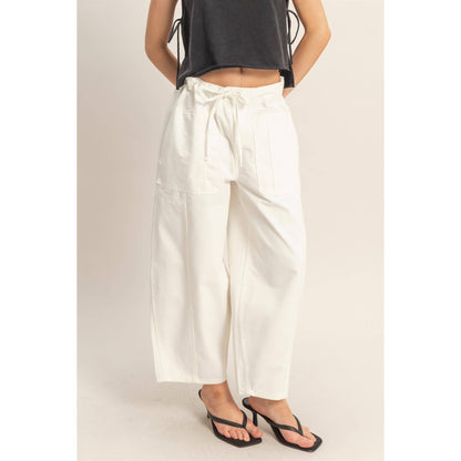 White Wide Pants