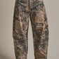 Camo Print Cotton Balloon Pants