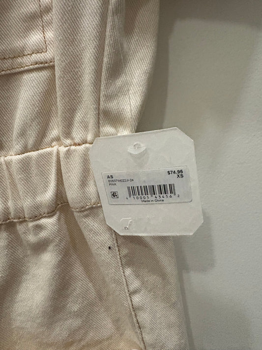 xs cream romper new w tags