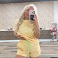lemon + lime striped set