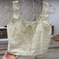 Floral Tie Front Corset Top