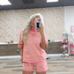 strawb banana striped set