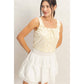 Floral Tie Front Corset Top