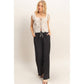 Embroidered Gingham Tie Front Top