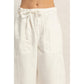 White Wide Pants