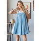Woven Mini Flair Overall Dress