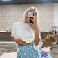 striped + polka dot shorts