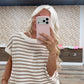 Striped Sleeveless Crew Neck Top