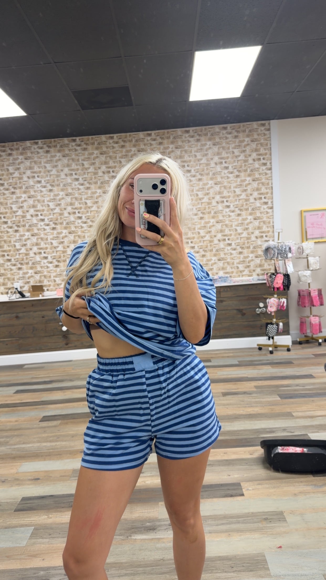 two piece set (two tone blue / green and blue)
