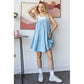Woven Mini Flair Overall Dress