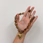 leopard 18k gold heart necklace