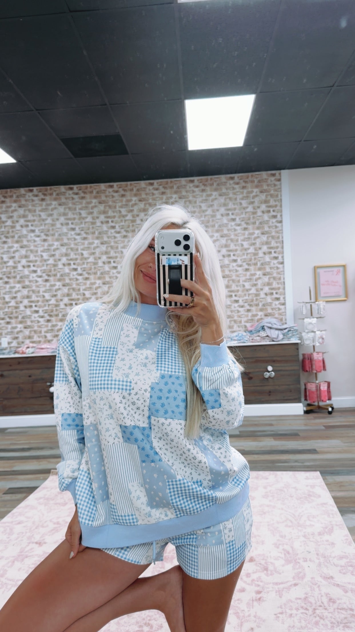 SKY BLUE PATCHWORK SET