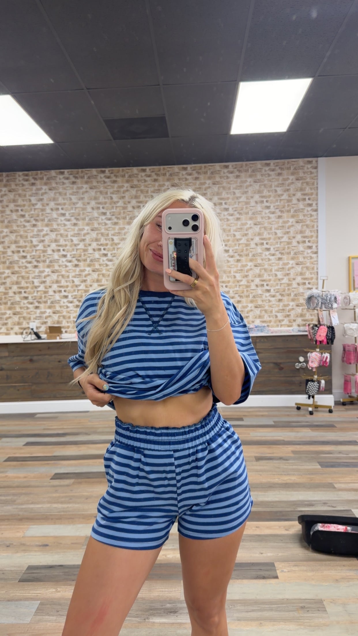 two piece set (two tone blue / green and blue)