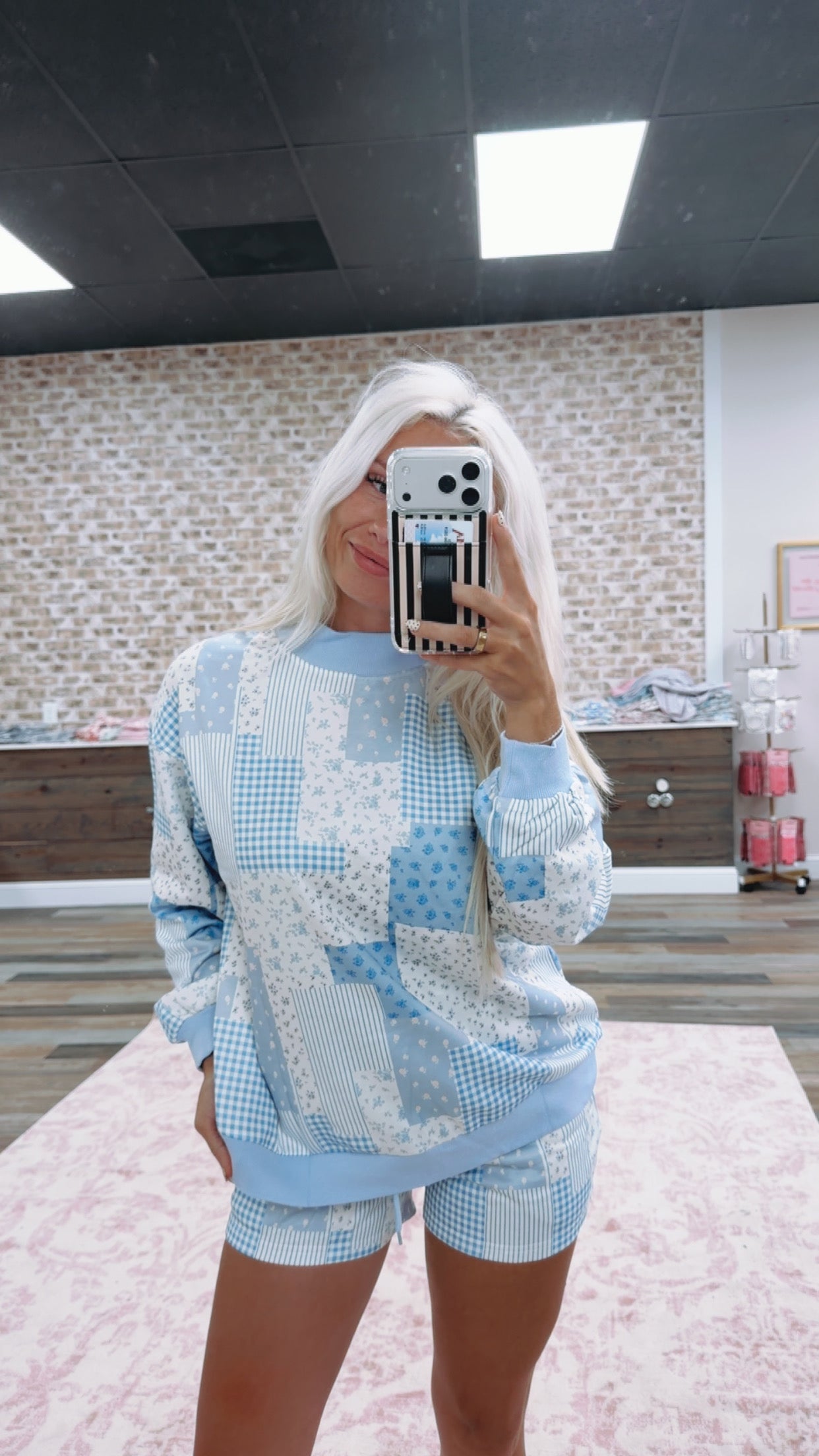 SKY BLUE PATCHWORK SET