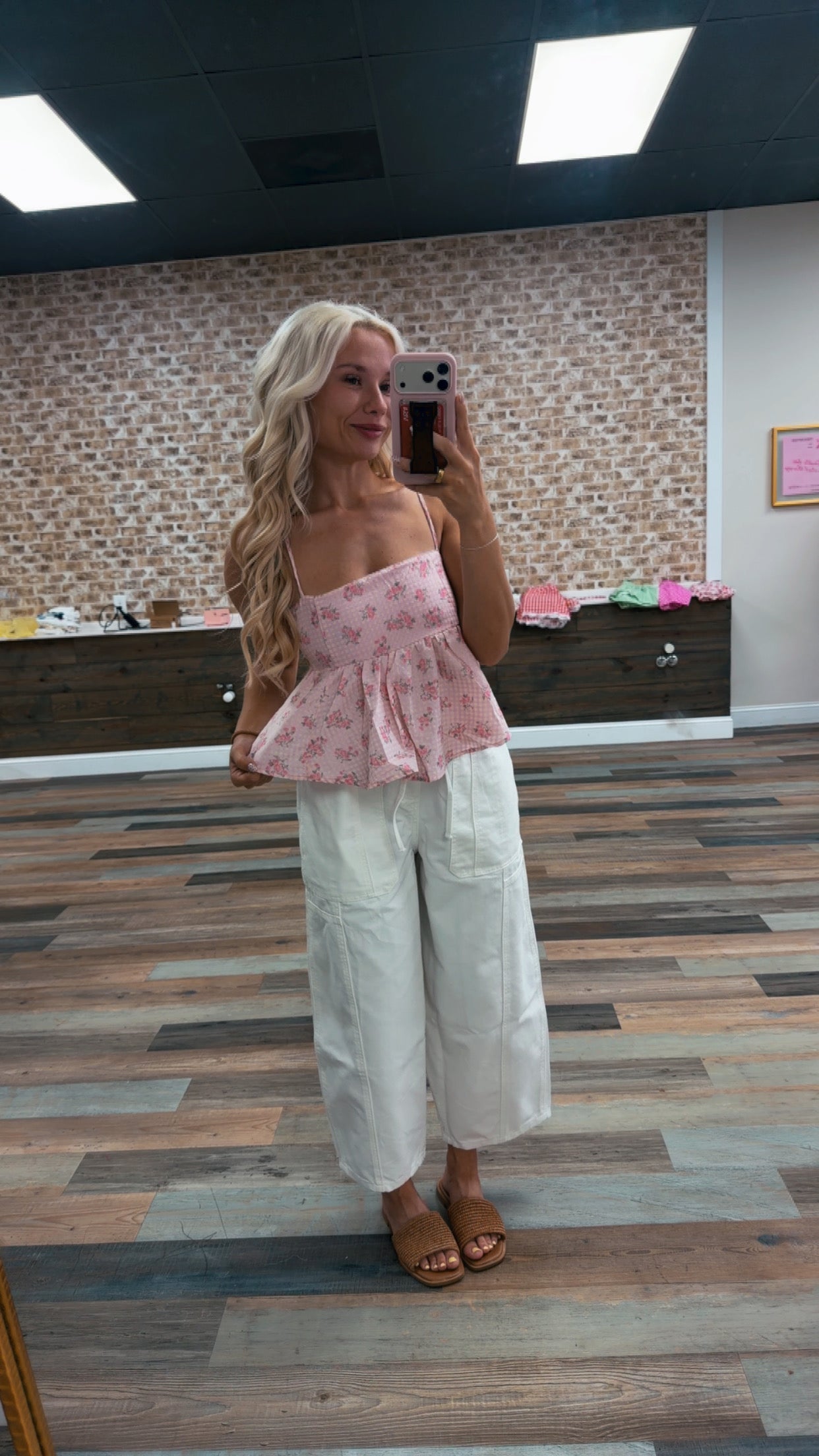 Floral Seersucker Babydoll Top