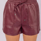 FAUX LEATHER SHORTS