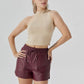 FAUX LEATHER SHORTS