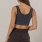 black / washed seamless cropped tank