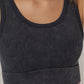 black / washed seamless cropped tank