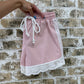 lace trim activewear shorts - pink, green + navy!