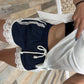 lace trim activewear shorts - pink, green + navy!