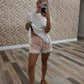 lace trim activewear shorts - pink, green + navy!