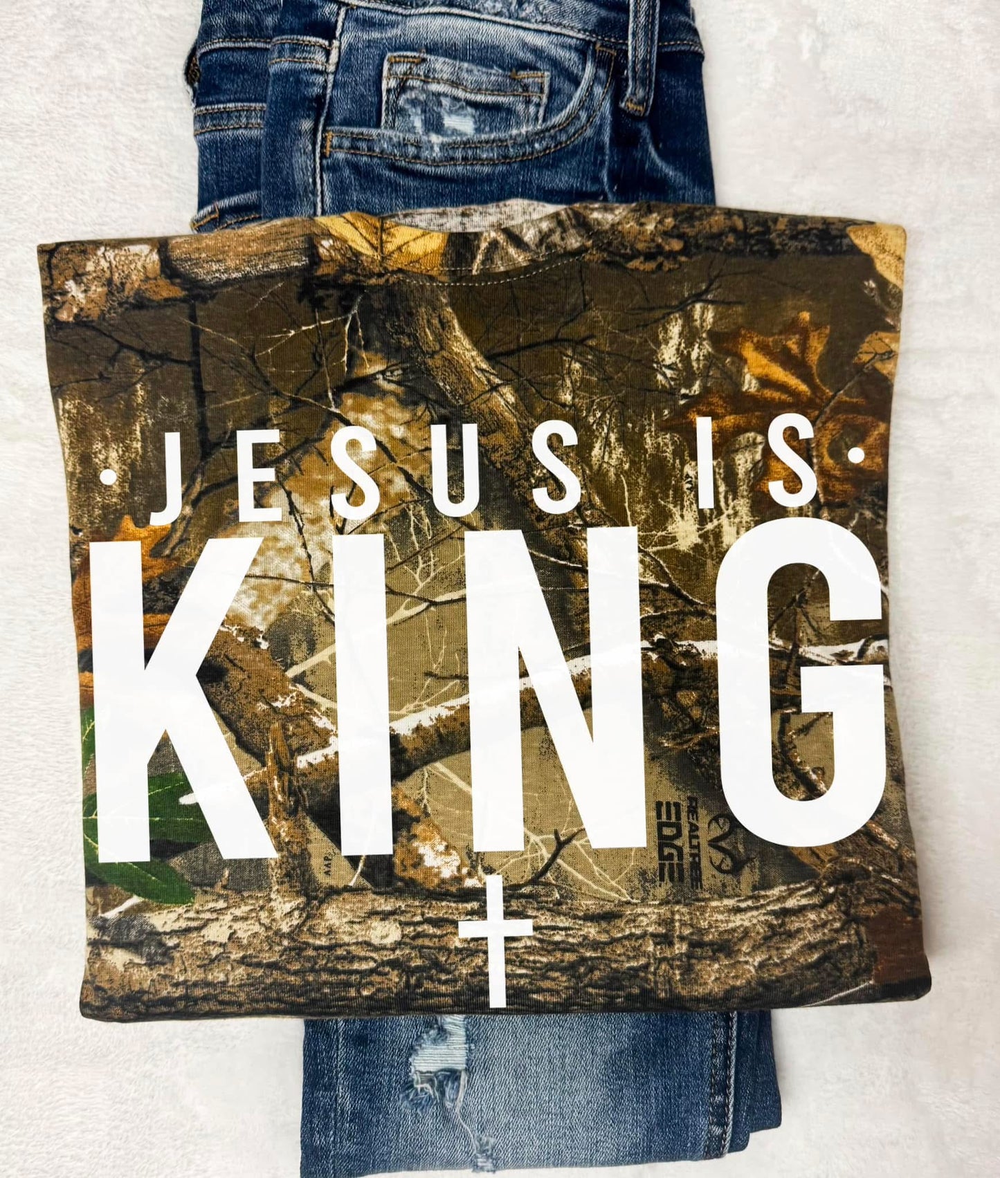 Jesus is King Camo Tee