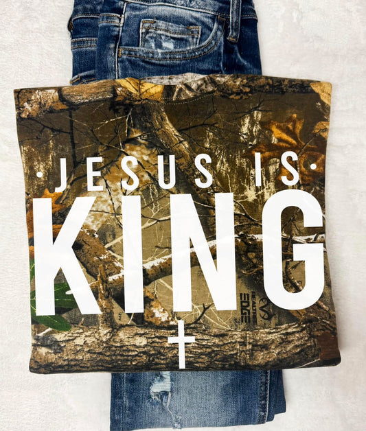 Jesus is King Camo Tee