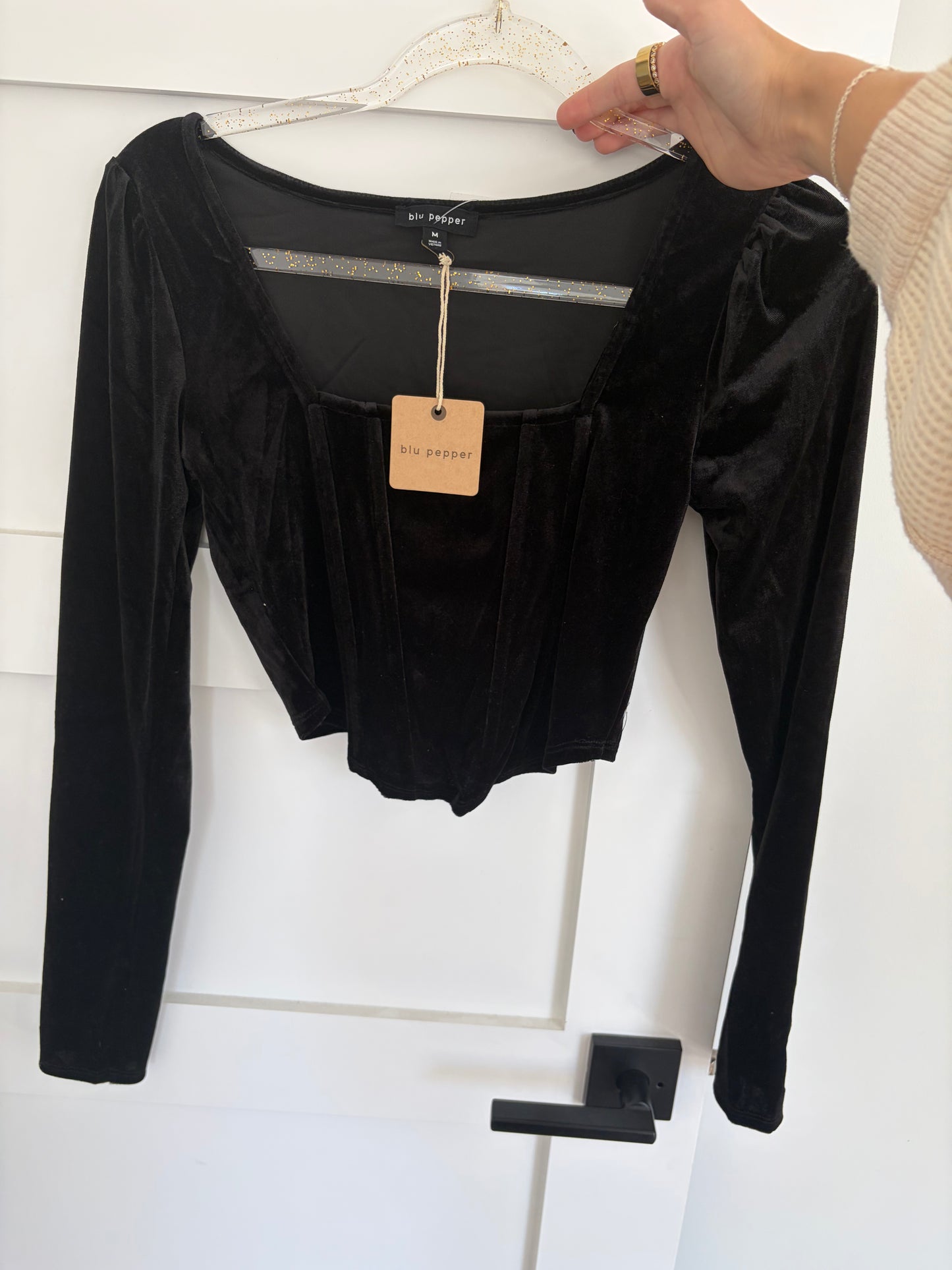 kill the lights black corset top