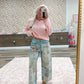 Digitally Printed Patchwork Denim Pants