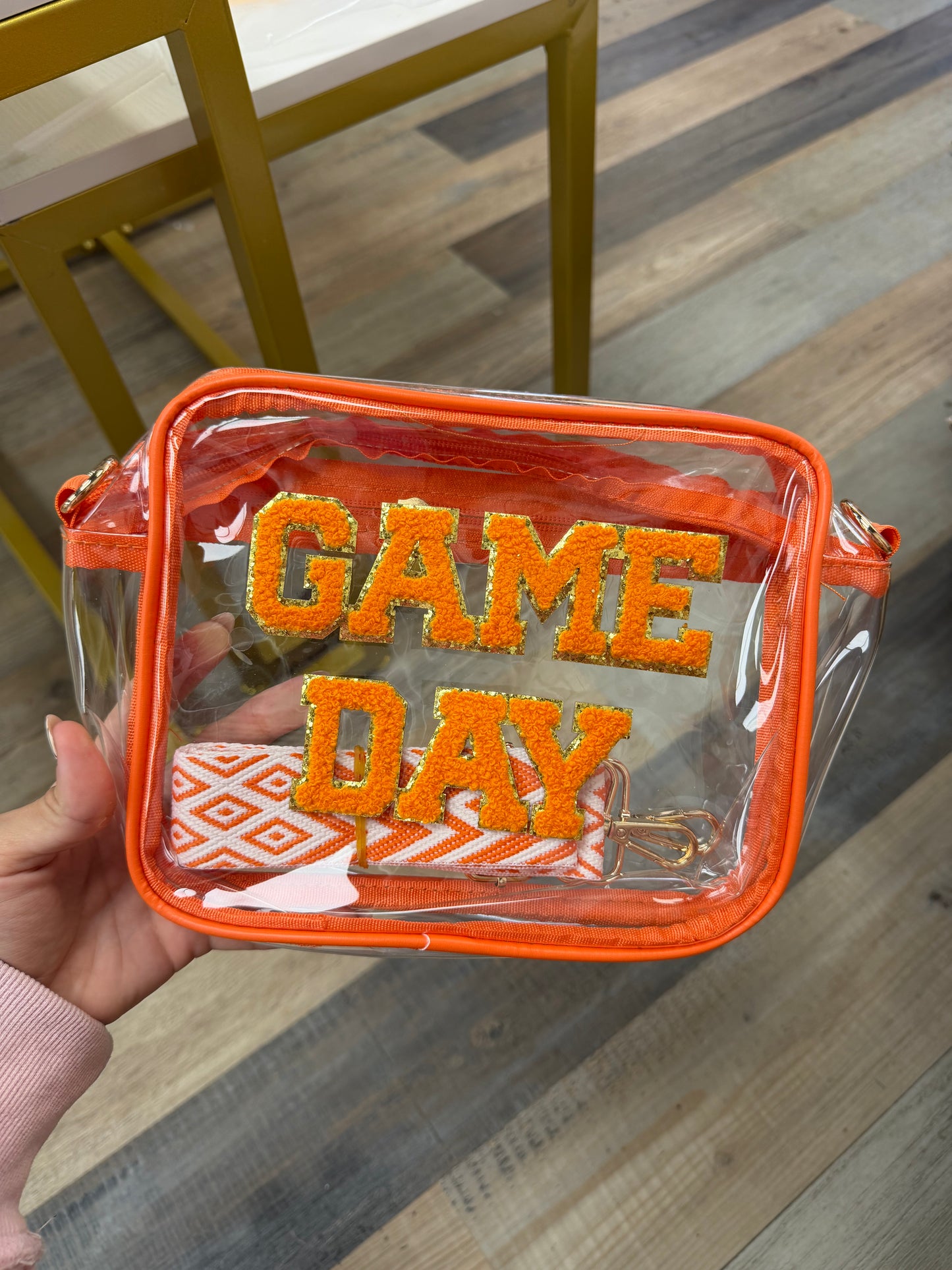 clear game day bags with strap