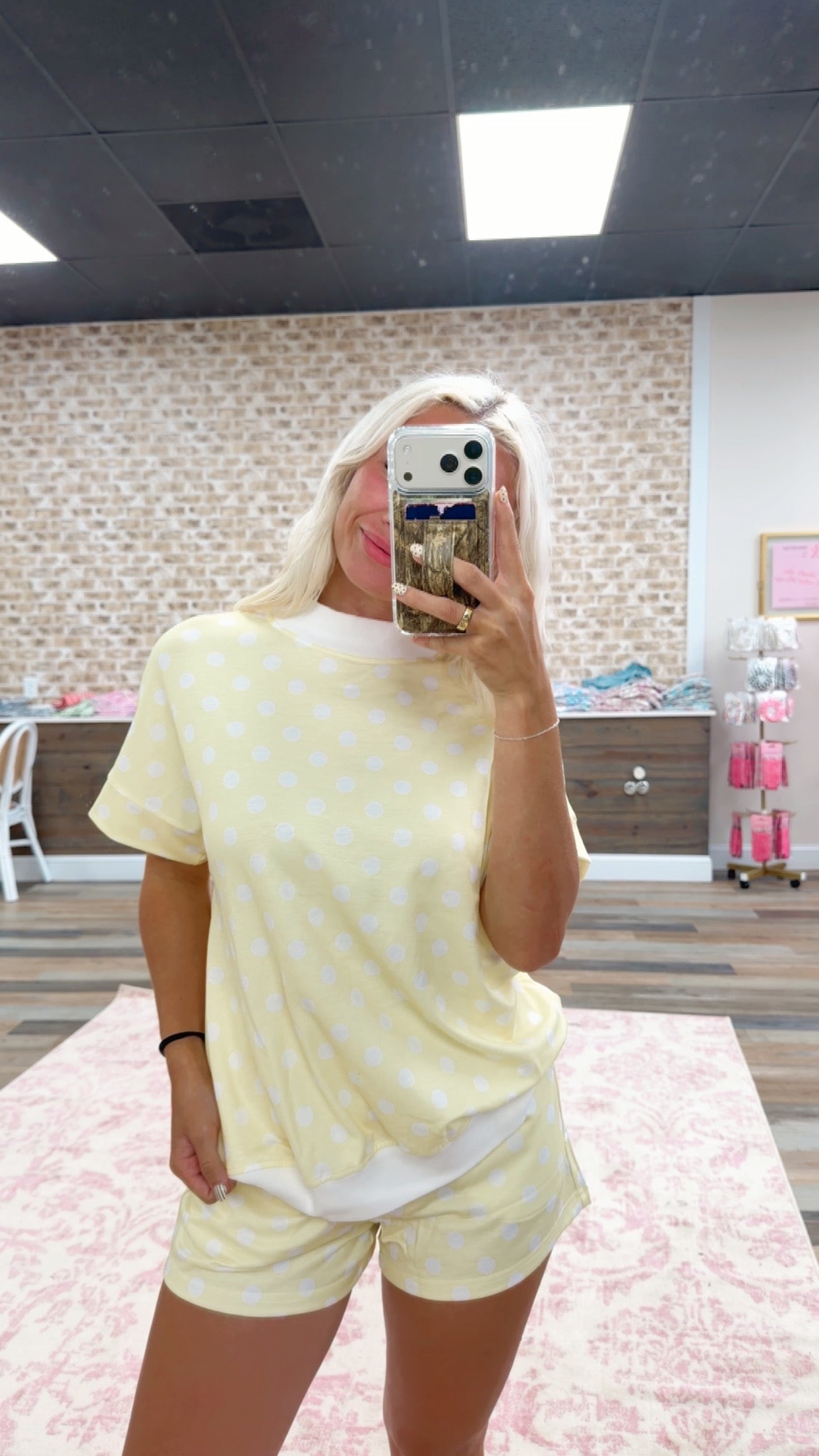 POLKA DOT MOCK NECK SETS (PINK, BLUE, YELLOW