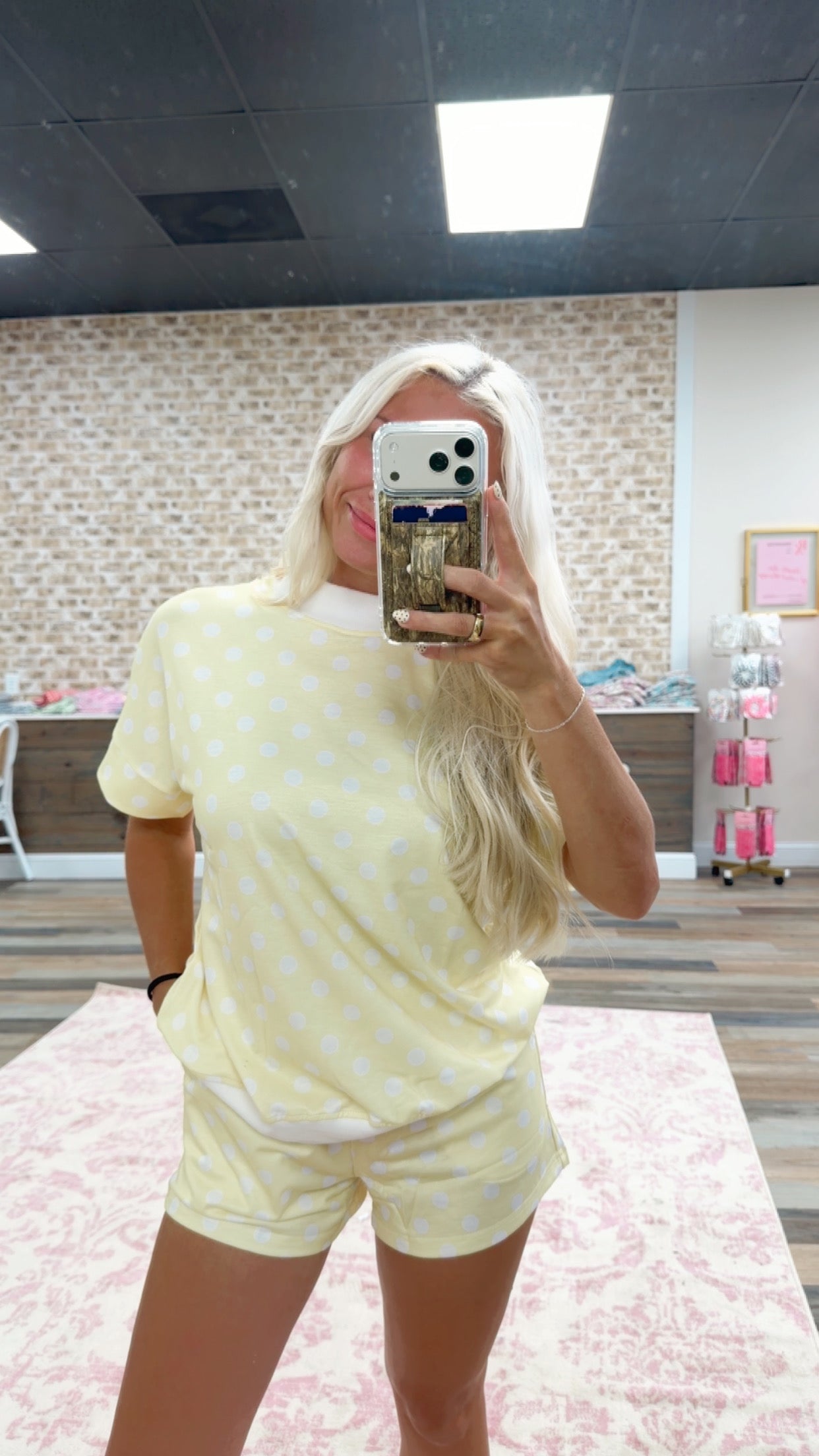 POLKA DOT MOCK NECK SETS (PINK, BLUE, YELLOW
