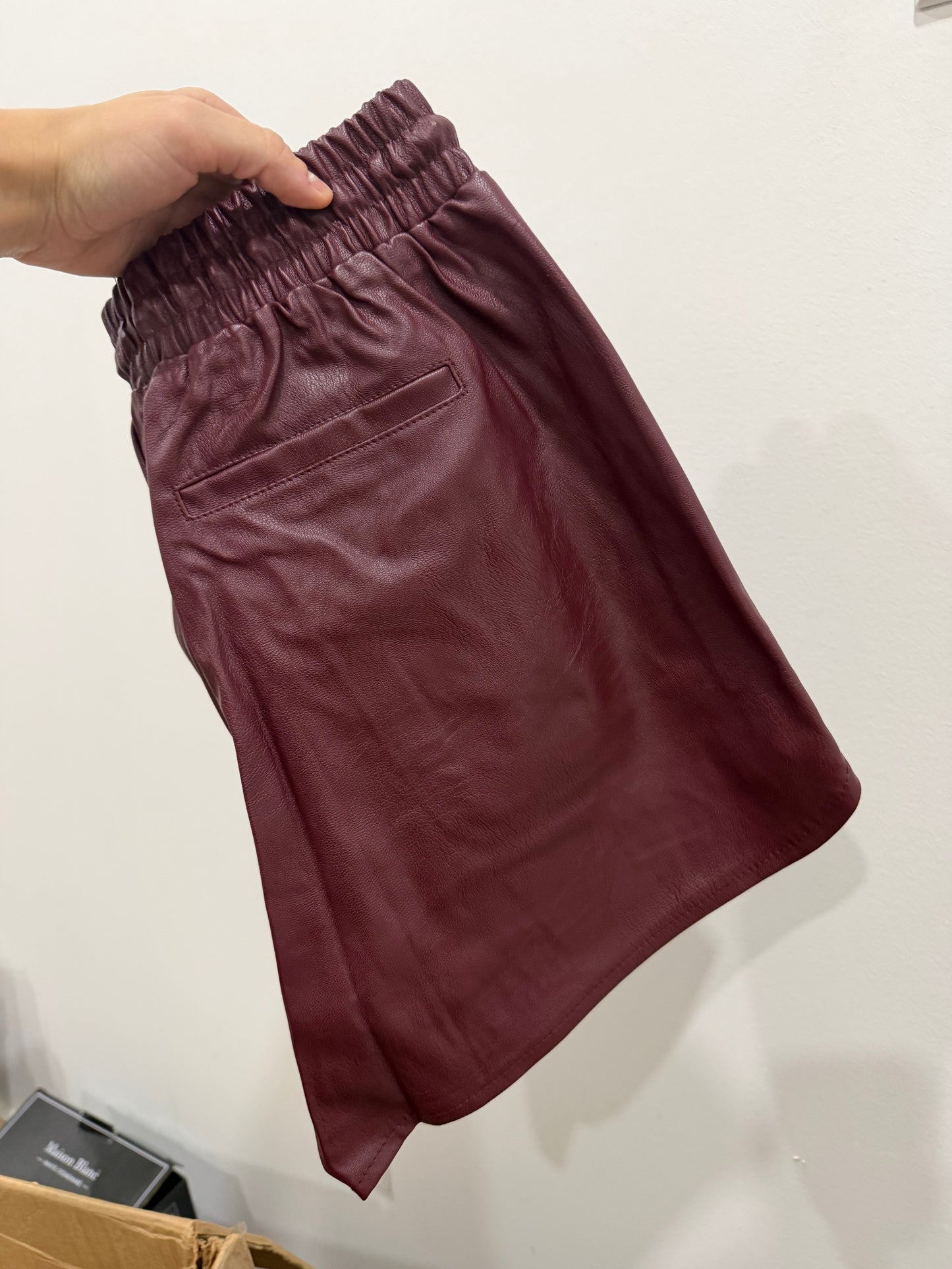 FAUX LEATHER SHORTS