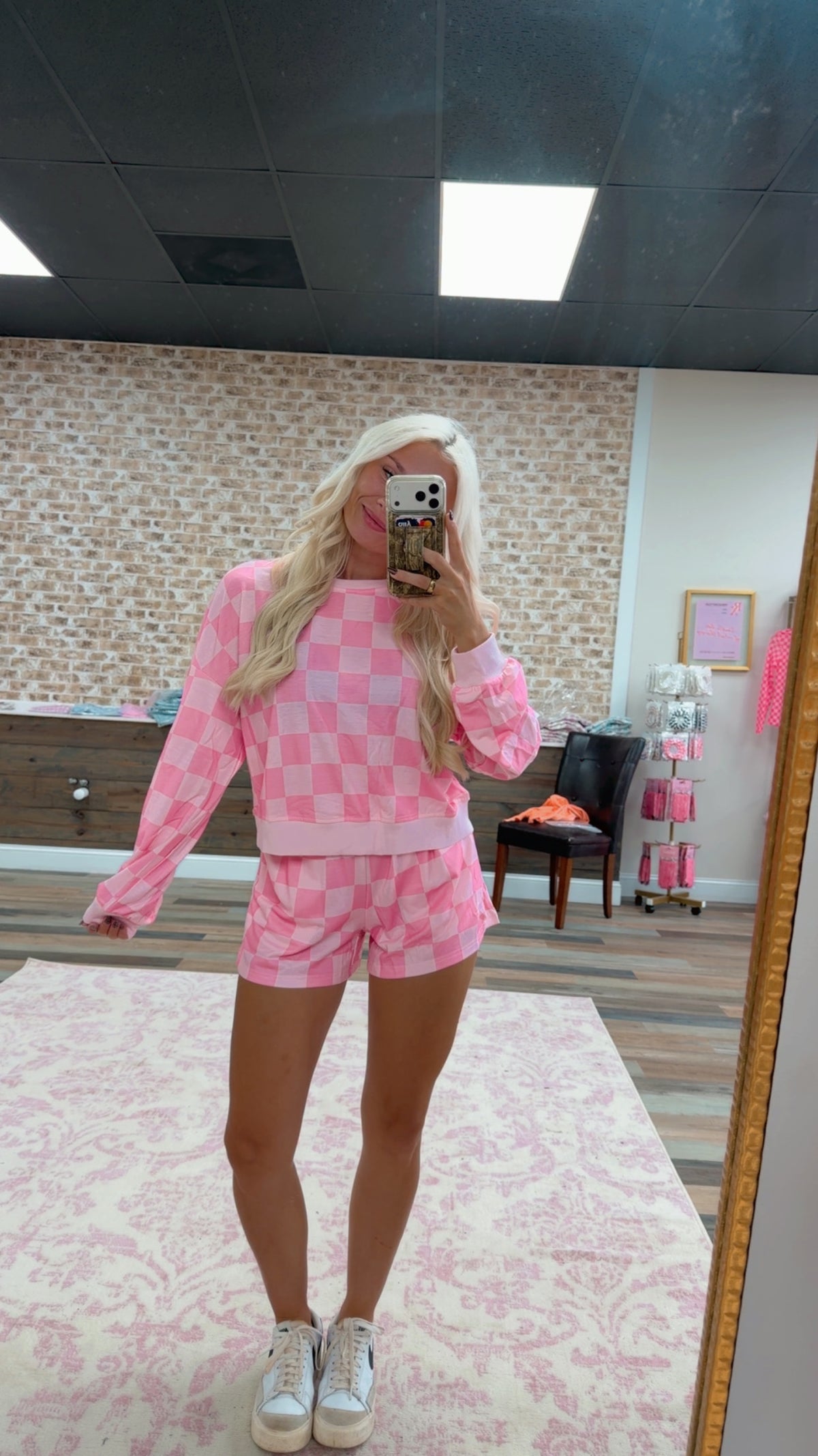 LACEY LOUNGE CHECKERED SET