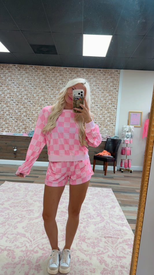 LACEY LOUNGE CHECKERED SET