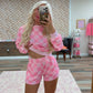 LACEY LOUNGE CHECKERED SET