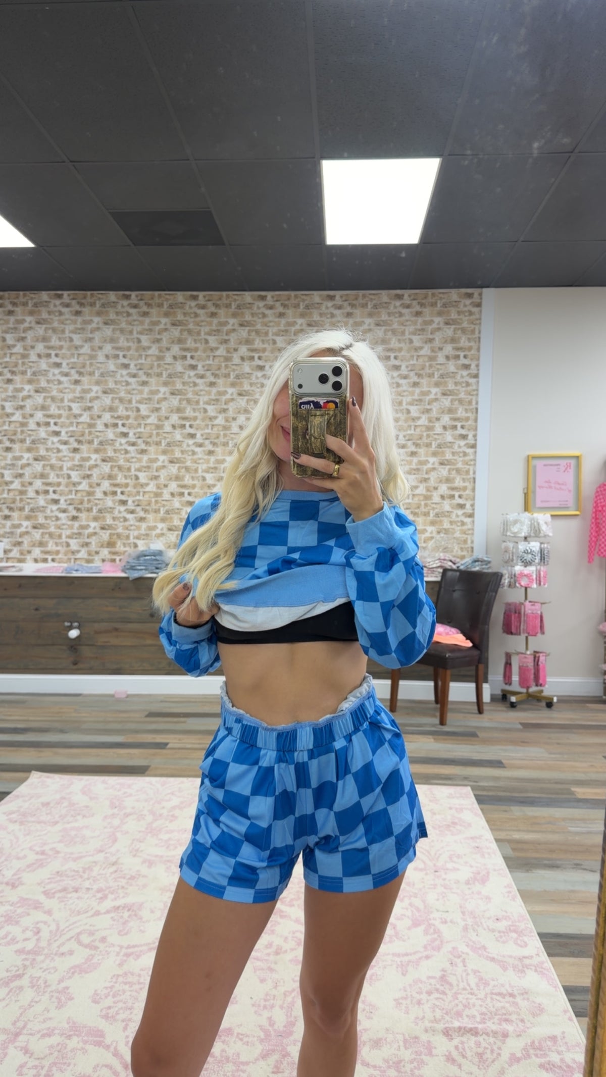 LACEY LOUNGE CHECKERED SET