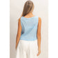 Sleeveless Textured Eyelet Top With Side Straps