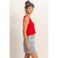 V-Neck Textured Sleeveless Knit Vest