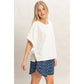 Oversized Elastic Cuff Top